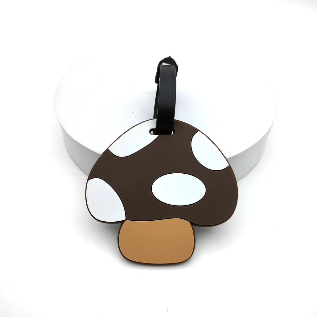 1pc/3pcs Cute Mushroom Luggage Tag Personal Item Luggage Anti Loss Signage Tag Couple Creative Book Bag Hanging Tag Unisex