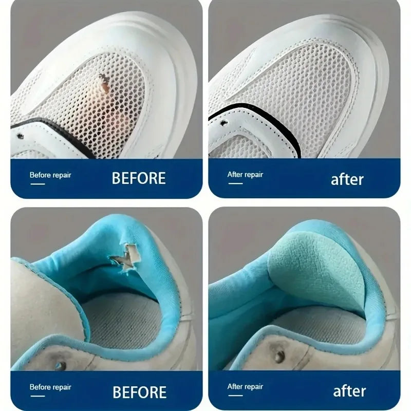 6 Pcs Self-Adhesive Shoe Patches Strong Waterproof Repair for Holes Fabric Mesh Invisible Shoe Fix Seamless Shoe Repair