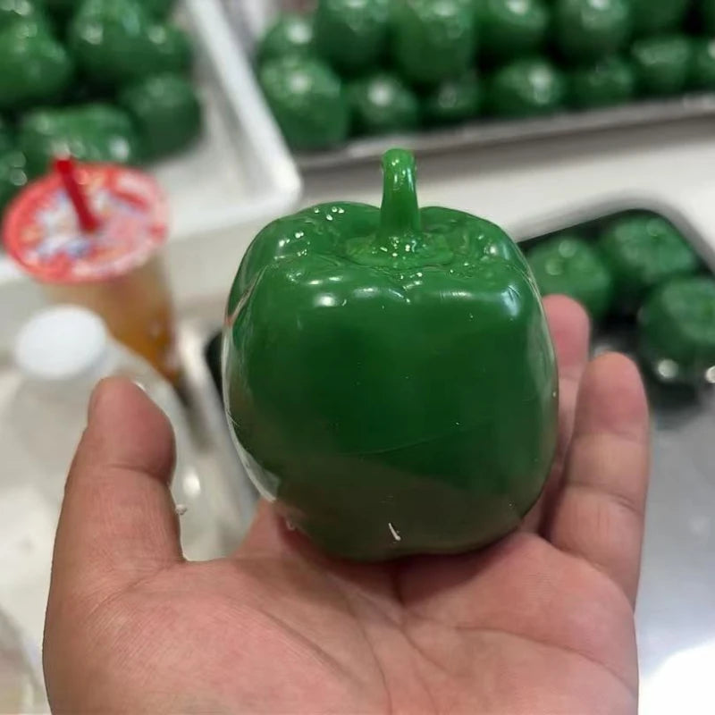 Crunchy Colorful Bell Pepper Stress Ball Handmade Ball Crunchy Squeeze Ball Squishy Toy Fidget Toy ASMR Sensory Anti Stress Toys