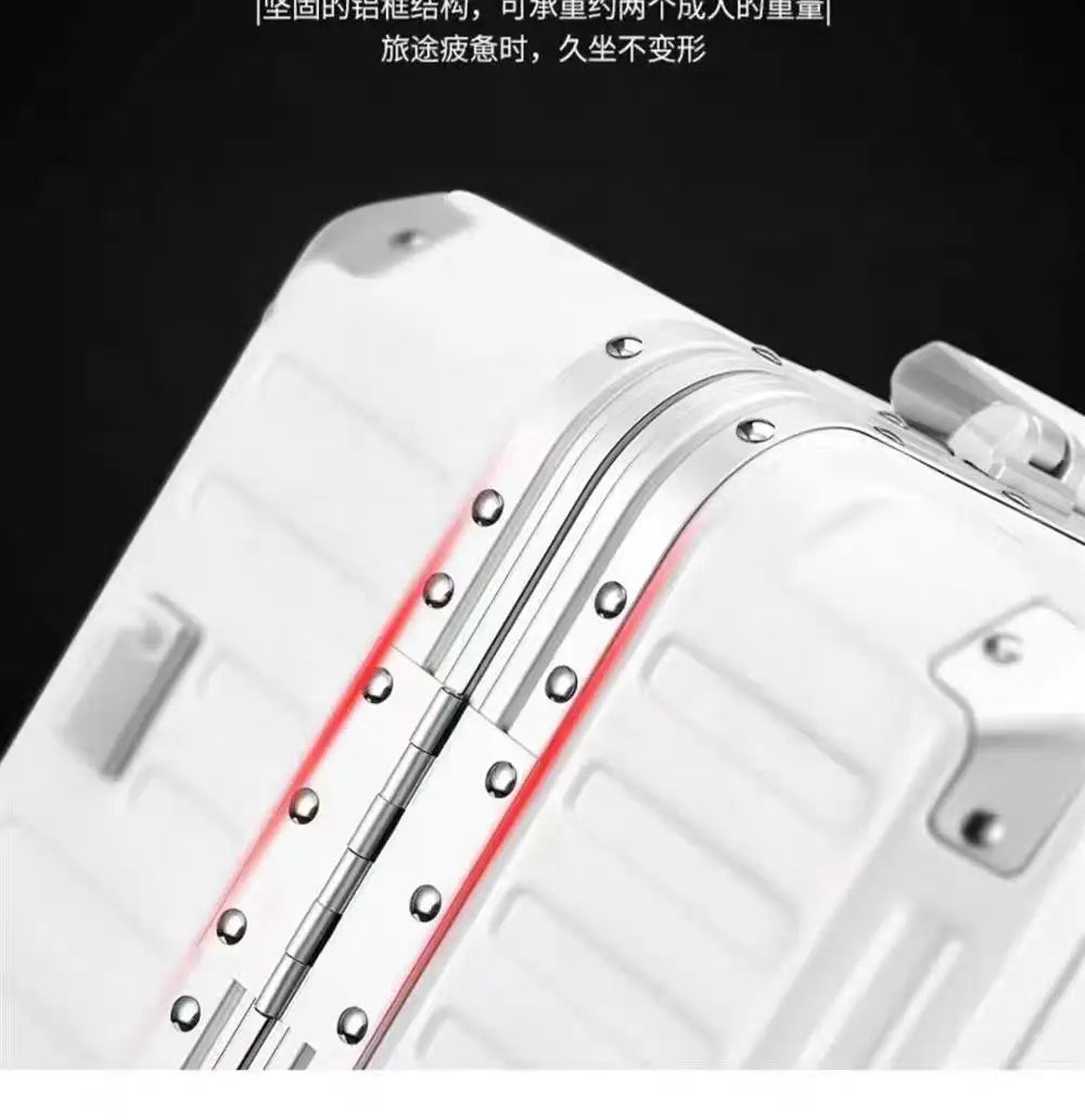Little Diamond Luggage Solid Aluminum Frame Travel Box Scratch resistant and Wear resistant Hard Box Boarding Case Silent Univer