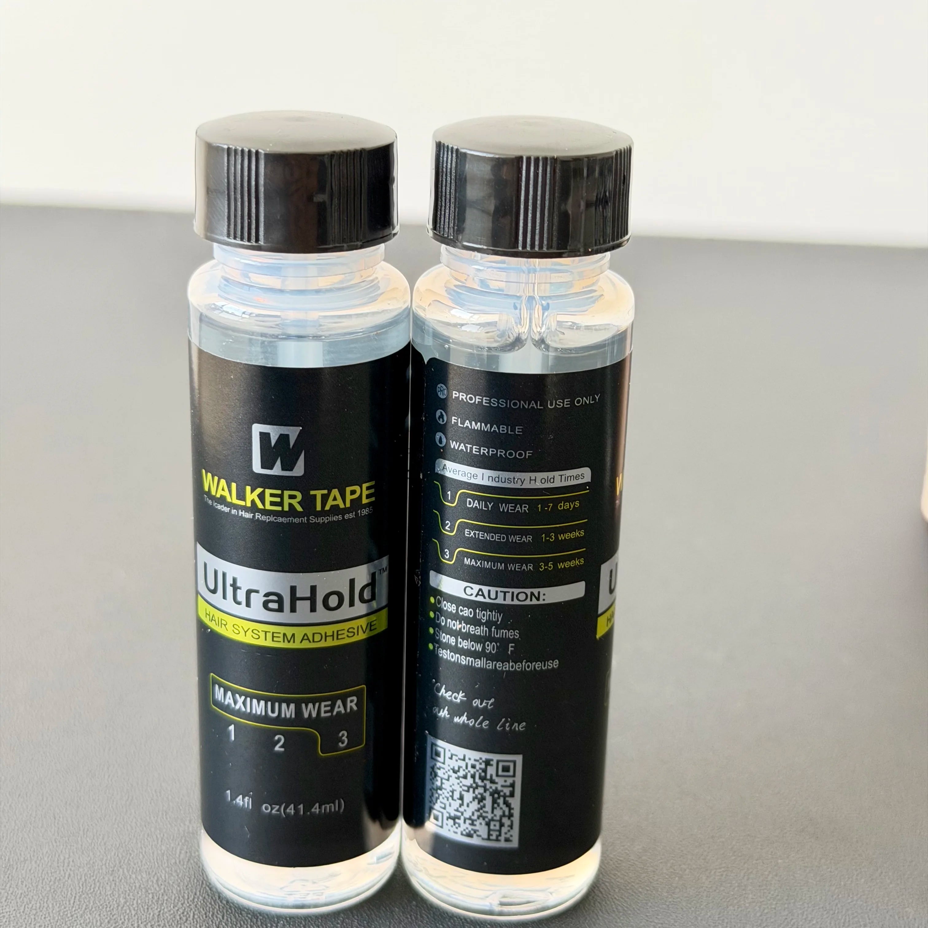 Walker Tape UltraHold Hair System Adhesive 1.4oz/41.4ml 、 0.5oz/15ml、  3.4oz/101ml Strong Hold Wig Glue for Toupee Hairpiece