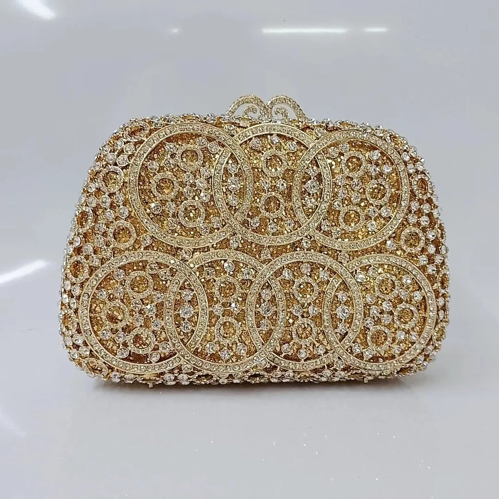 Sparkling Party Bags Luxury Banquet Wedding Engagement Full Diamond Crystal Bag Girl Birthday Photo Clutch Bag Rhinestone Purse
