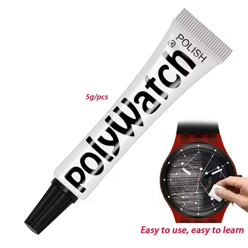 PolyWatch Plastic Polish World's #1 Acrylic Watch Crystal Scratch Remover 5g Tube Removes Scratches from Plastic Watch Crystals