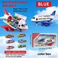 Hot Sale Large Inertial Plane Toy Set with 6 Mini Cars - Perfect Gift for Kids on Christmas/Children's Day