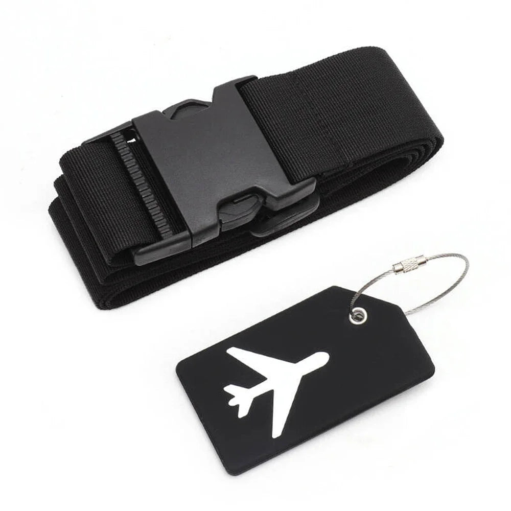 Luggage Strap Set with Luggage Tag Multiple Colors of Luggage Straps Suitable for Various Types of Luggage Suitable for Travel