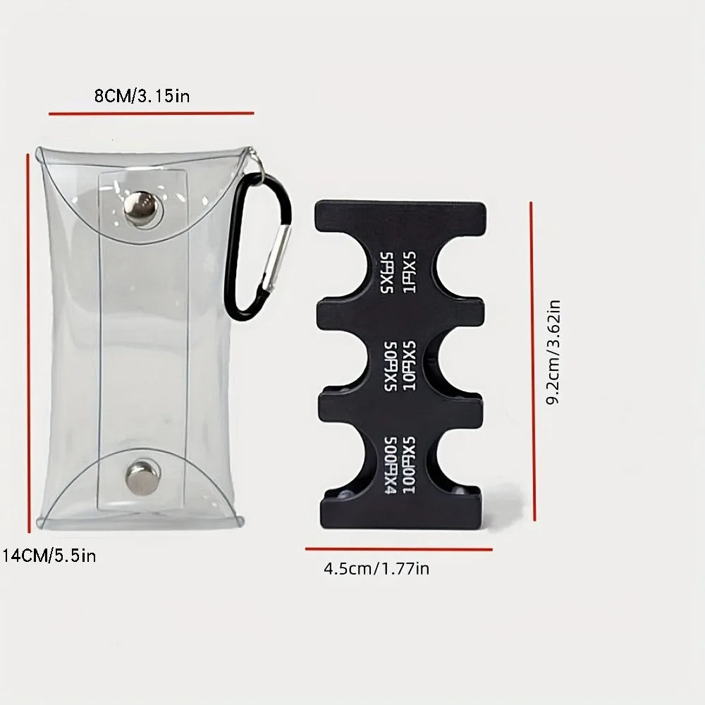 1PCS Japanese coin clip, change storage bag, portable wallet, anti loss clip, travel transparent card bag