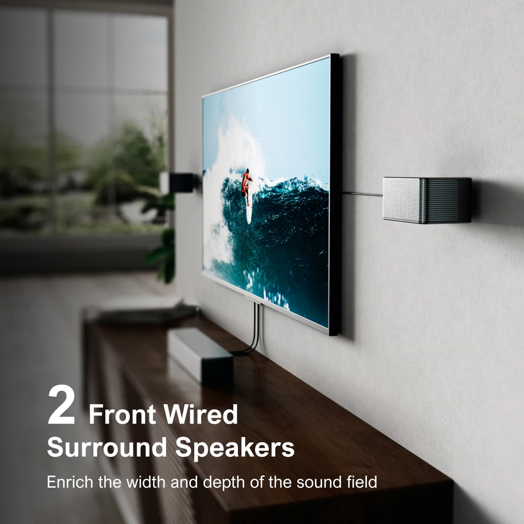ULTIMEA Poseidon D80 7.1 Surround Soundbar with Dolby Atmos, Wireless Subwoofer&4 Speakers, Home Theater System with APP Control