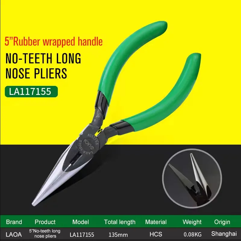 LAOA 5" wire cutters with viscose handle, small needle-nose pliers, small oblique-nose pliers, manual pliers