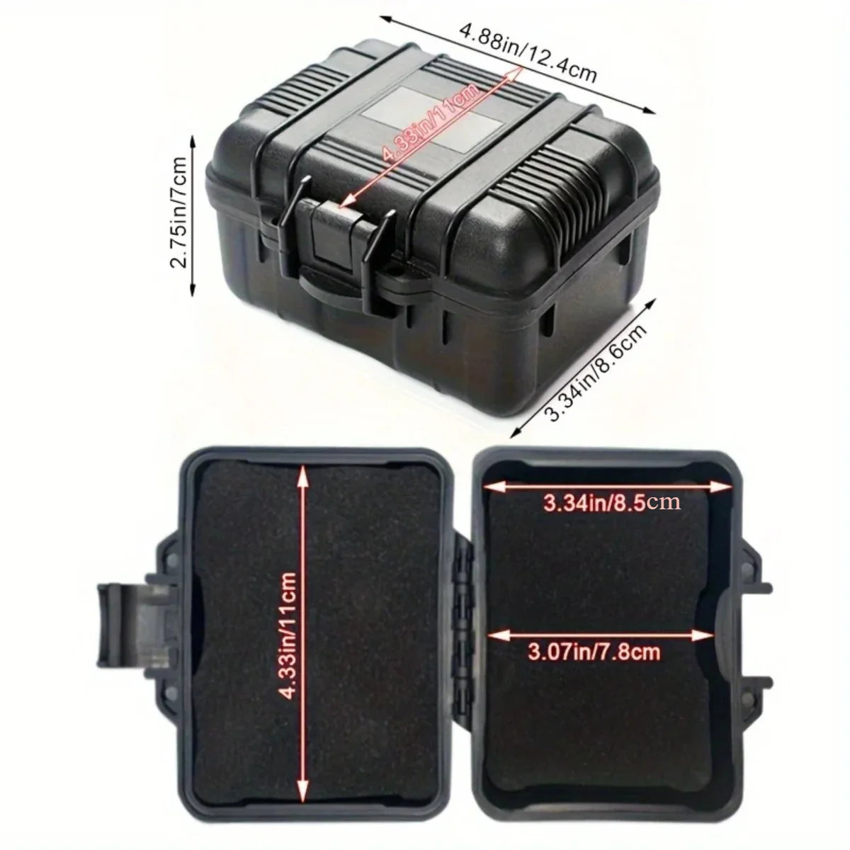 Plastic Box With Anti-shock Foam - Used For Outdoor Storage Of Some Fragile Items, Small Electronic Products Portable Hard Case