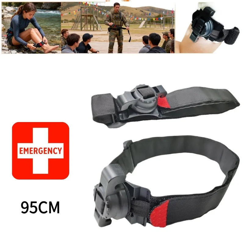 95cm Upgrade First Aid Emergency Tourniquet Rotary Single Handed Tourniquet for Outdoor, Hiking, Camping, Travel Survival Kit