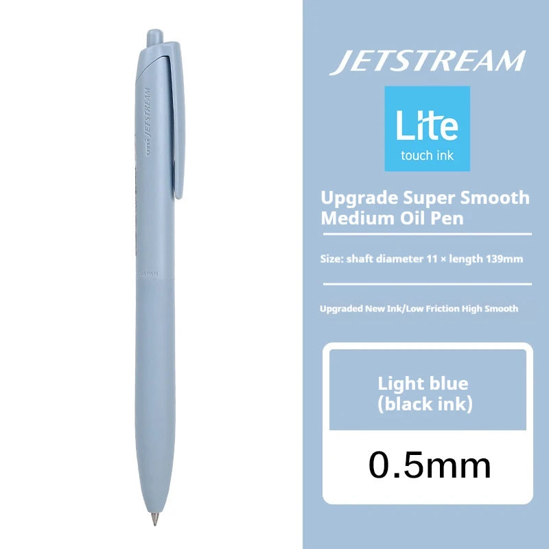 Uni Permanent Ballpoint Pen Jet Stream Anti-slip Cloudy Recycled Eco Shell Friction Super Smooth Ink Oil Pens Portable Supplies