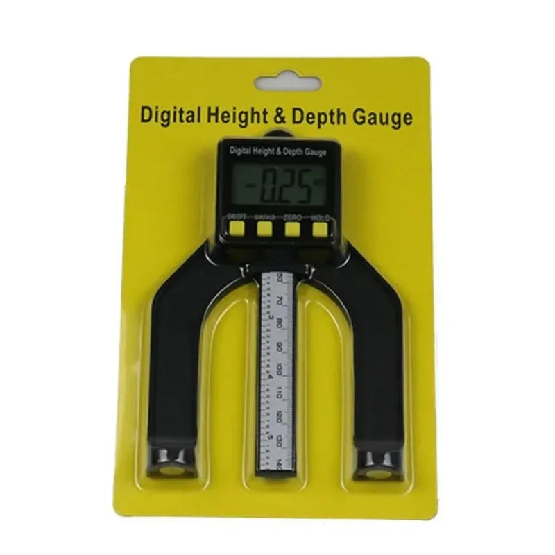 Digital Height Meter Electronic Height Depth Gauge Digital Display Woodworking Ruler Measure Tool 0‑80mm Magnetic Depth Gage