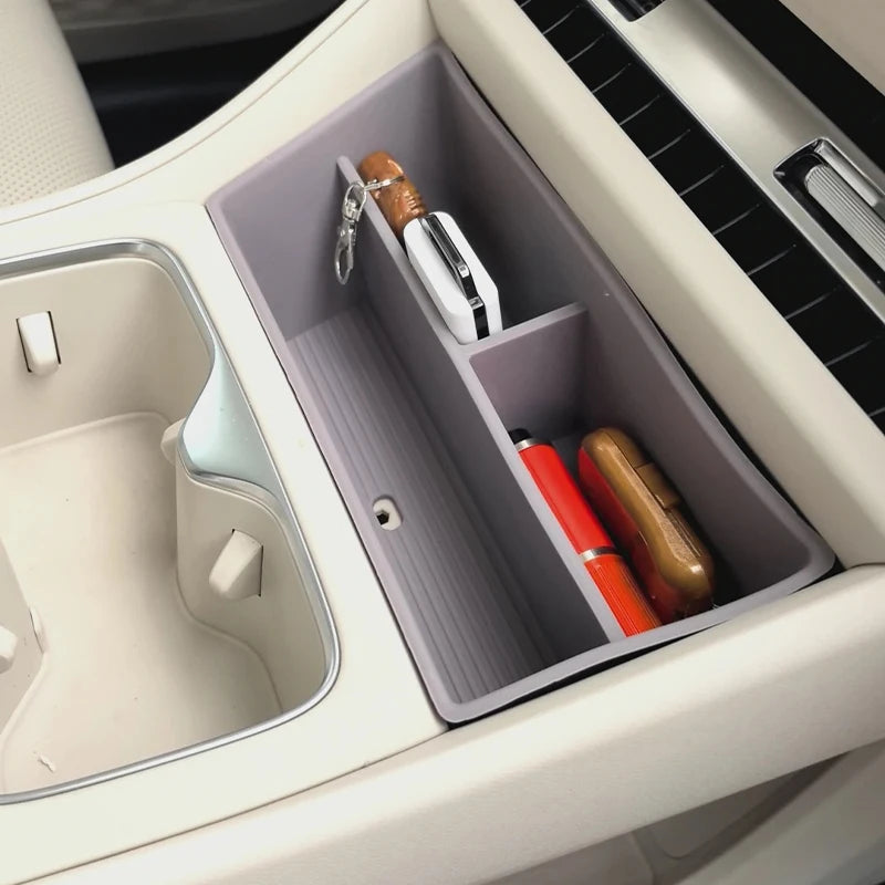 For MG MG4 EV Urban 2026 modified center console front storage box silicone compartment storage box car storage accessories