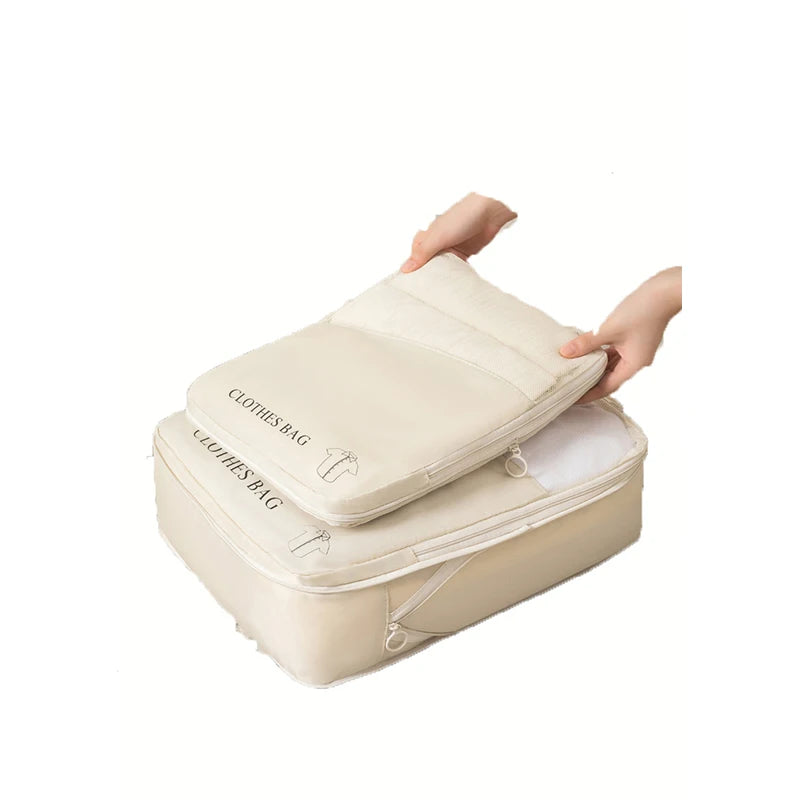 Travel Multi-Piece Set, Simple Cosmetics Bag, Travel Portable Large-Capacity Storage, Waterproof, Moisture-Proof, Dirt-Resistant, Easy-Care Storage Set, Compressed, Space-Saving, Easy-To-Use Clothing Cosmetics Bag, Intimates