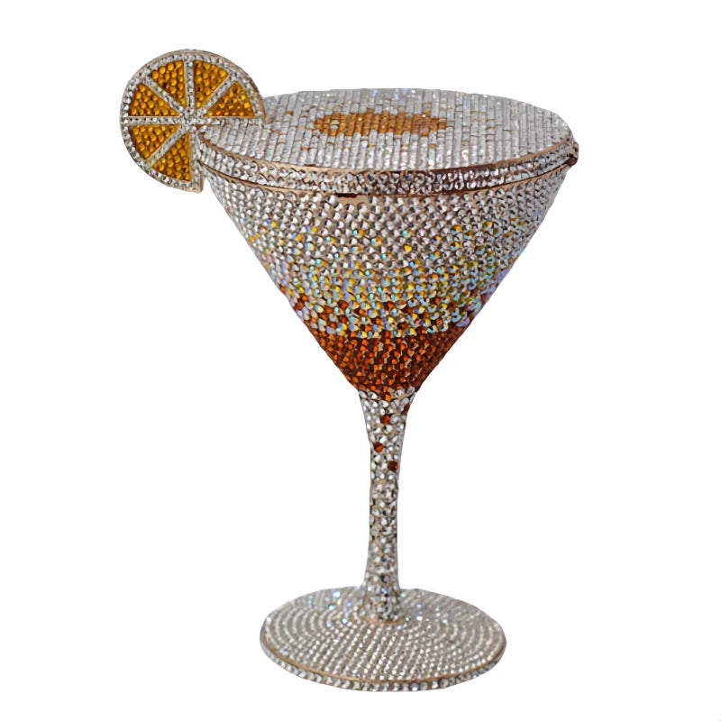 Martin Cocktail Cup Diamond Evening Bag New Arrival Crystal Bridal Handbag Dinner Clutches Female Crystal Purse Rhinestone Bags