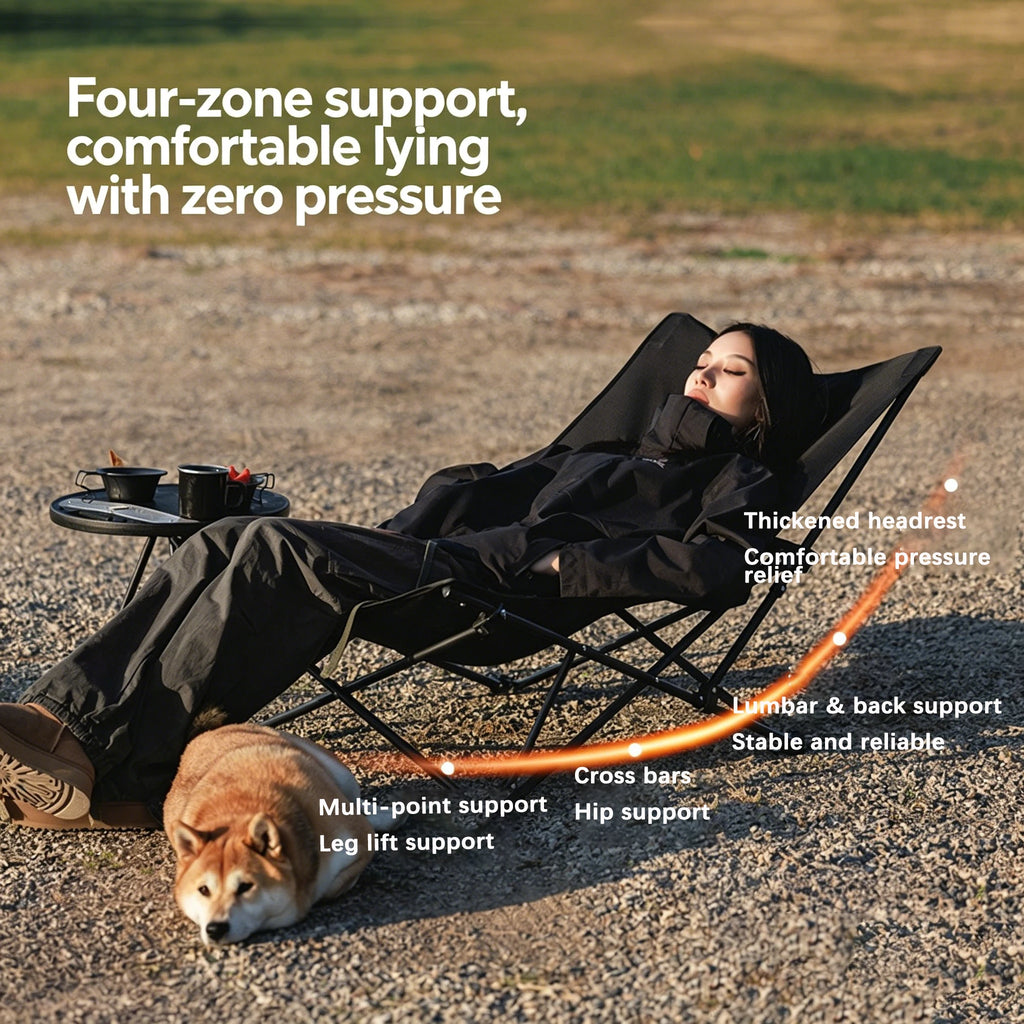 Blackdog Camping Chair With Pillow Lounge Office Nap Home Use Recliner Outdoor Foldable Beach Fishing Tourist Chairs
