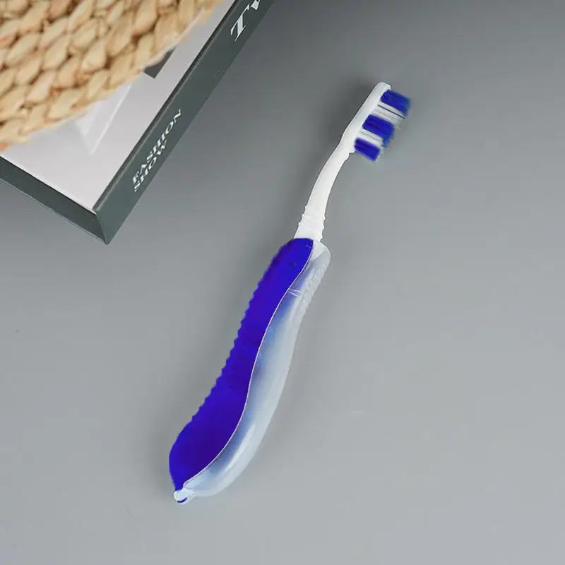 For Trip Daily Use Women Men Travel Folding Toothbrush Portable Toothbrush Built In Cover Multi Color Size Collapsable Brush