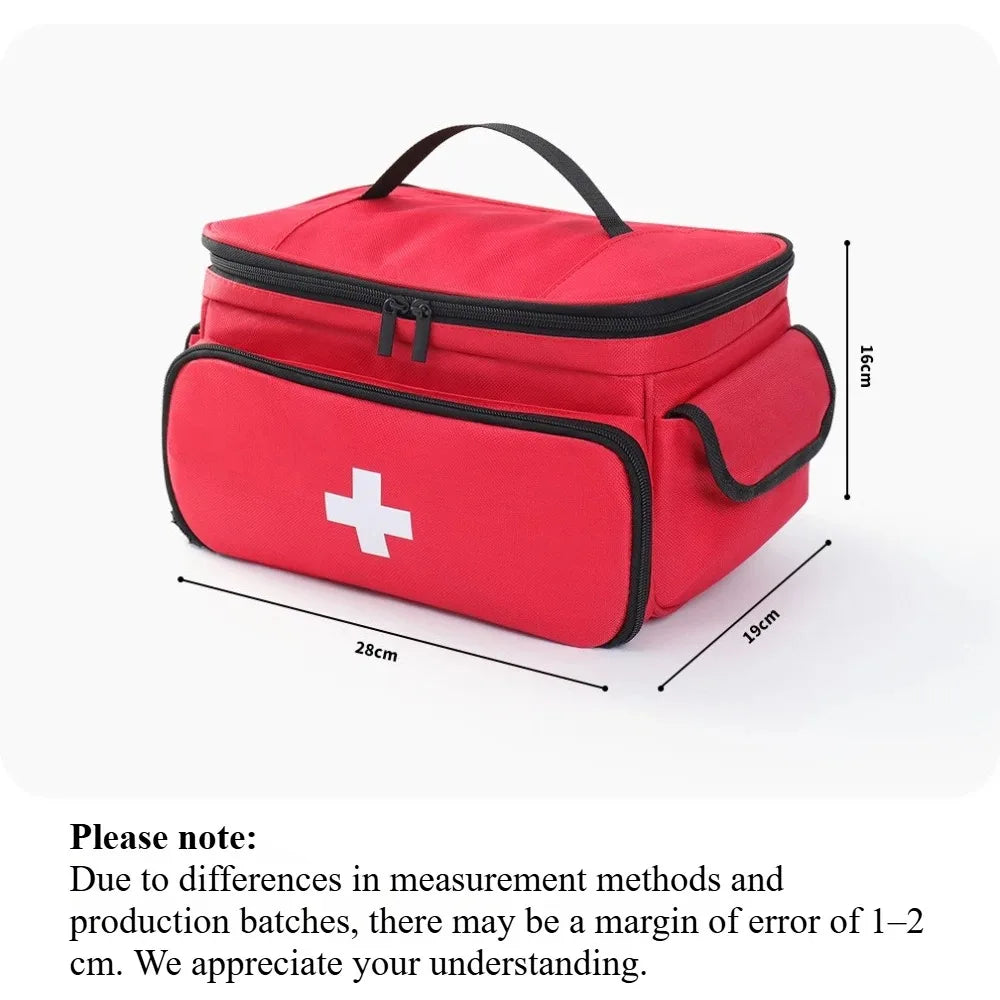 1-Pack Large Capacity Travel Medicine Storage Bag, Portable Emergency Kit, Partition Design, Medical Case, Home First Aid Kit