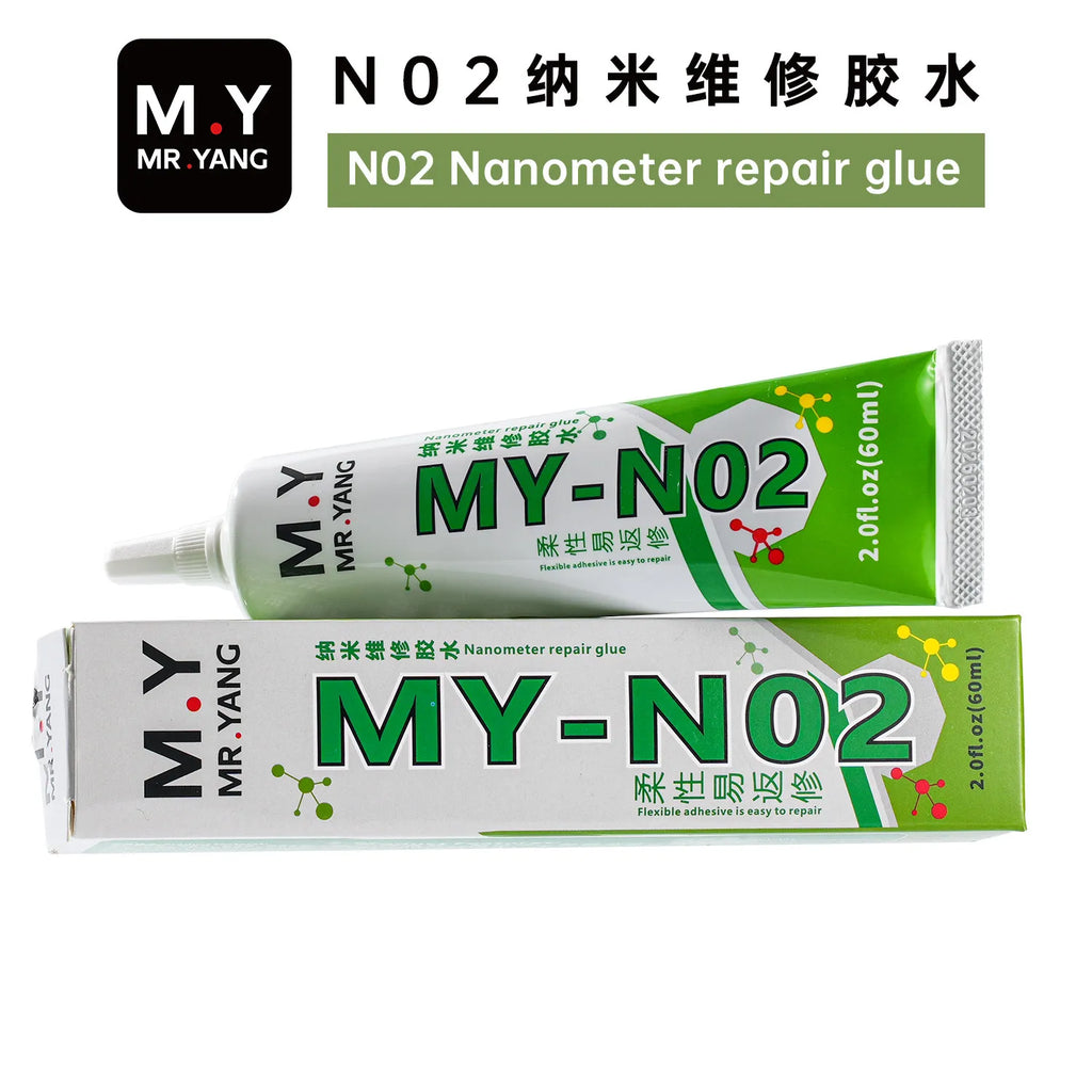 YCS MR.Yang N01/N02 Nano Glue 60ML Black/Transparent External Screen Rear Cover Warping Gluing Repair Specific Adhesive Sealant