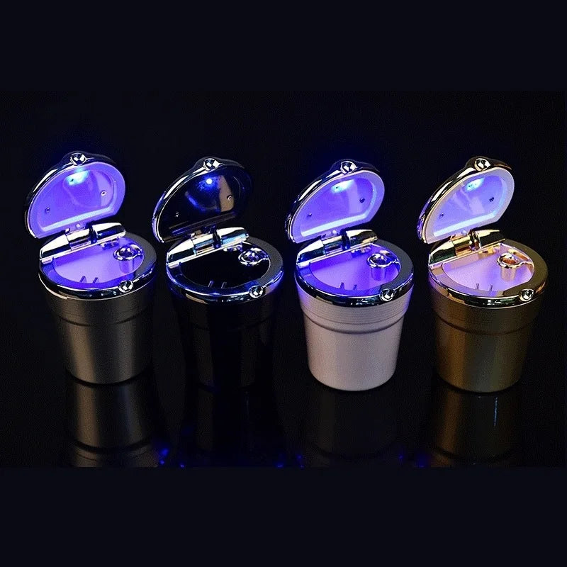 Car Ashtray Car Garbag Can with Led Light with Cover For Honda Civic 10 11th Jazz City Gen Hrv Fit Accord Mugen RR Forza Vt600
