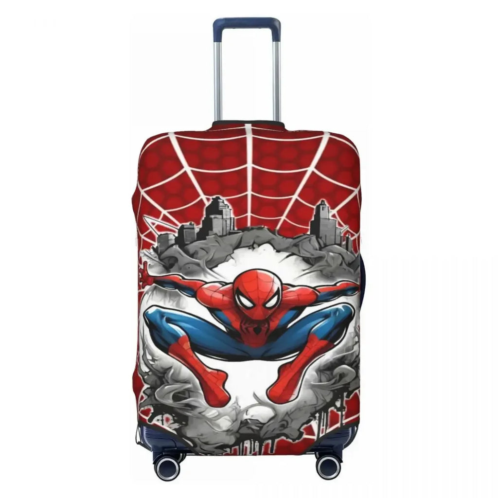 Durable Washable Suitcase Cover Spider Pattern High Elasticity Fits 18-32 Inch Luggage Dustproof For Air & Road Travel