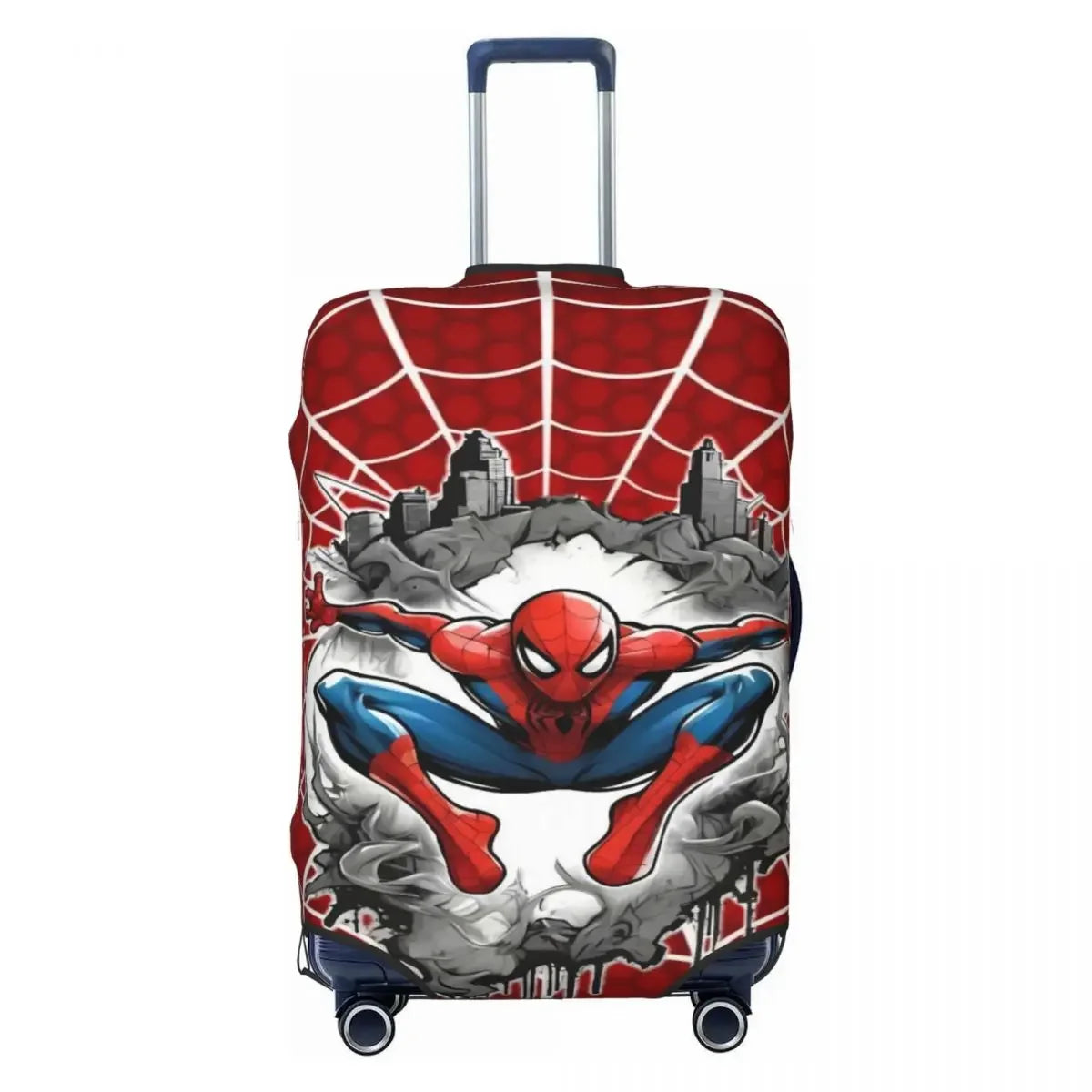 Durable Washable Suitcase Cover Spider Pattern High Elasticity Fits 18-32 Inch Luggage Dustproof For Air & Road Travel