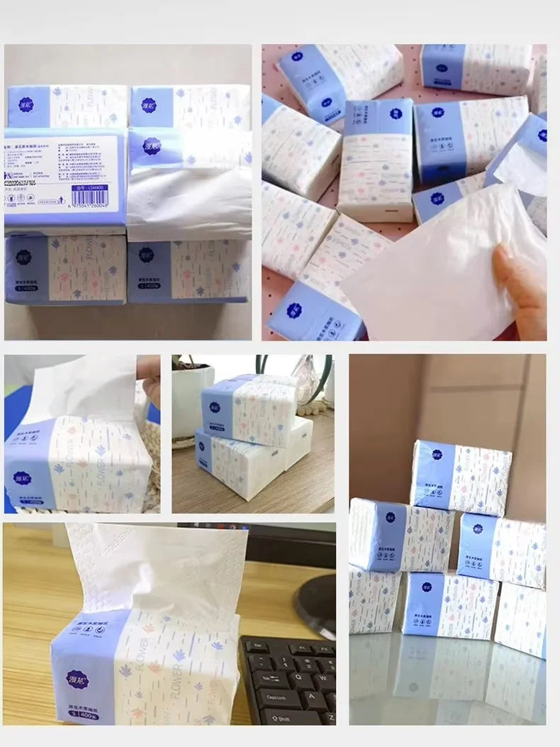 1/3/6pcs car paper towel household toilet paper replacement wooden napkin embossed facial tissue pull-out paper towel 400 thick