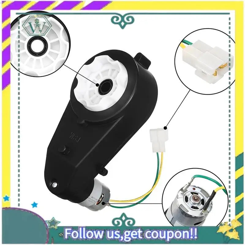 Upgraded 24V Kids Ride On Car Gearbox 24V 40000RPM Motor 2Pcs Electric Motor Gearbox Motorcycles High Speed RS555 Drive Engine