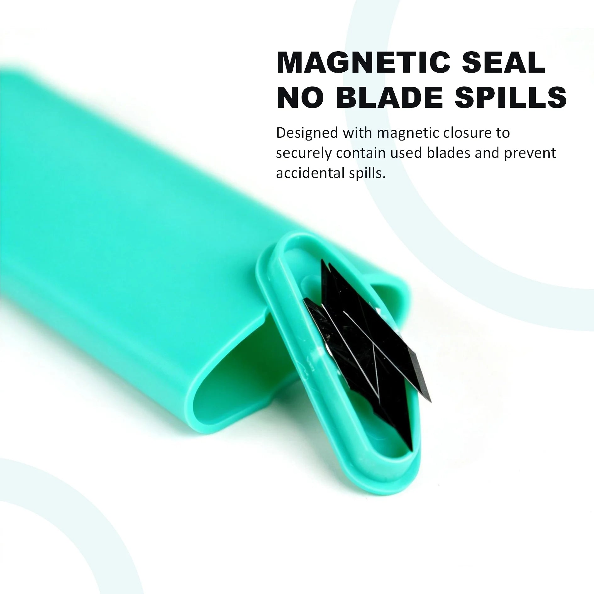 Magnetic Waste Blade Storage Box for Car Detailing Vinyl Wrap Snap-off Cutter Tools Workshop Safety Disposal Case