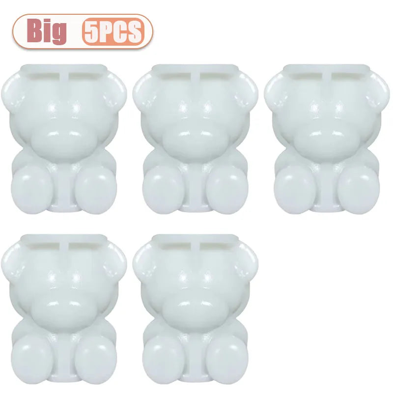 1-10PCS 3D Bear Ice Cube Mold Cube Silicone Bear Ice Grinder Ice Cream Coffee Making Tools Cold Drink DIY Ice Cream Molds