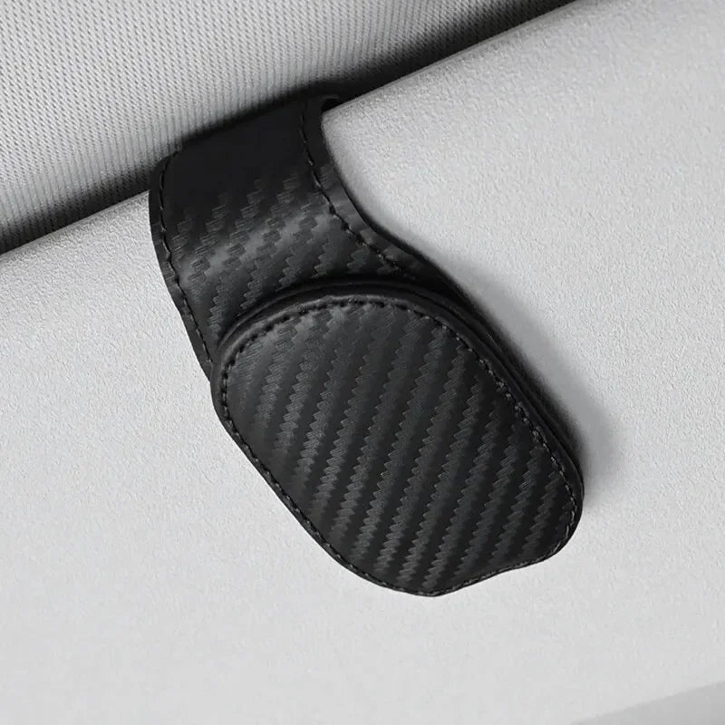 JFBONIN Universal Car Auto Sun Visor Eyeglass Hanger Clip Leather Glasses Holder Magnetic Multi-Function Automobile Accessories
