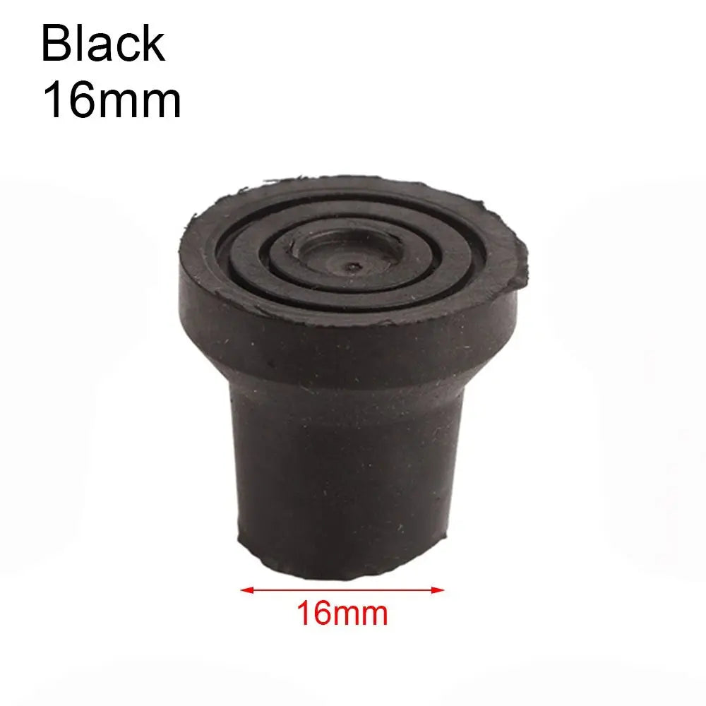 1Pcs 13mm/16mm Rubber Trekking Pole Foot Covers Outdoor Hiking Stick Feet Accessories Durable Non-slip Crutch Pads Replacement