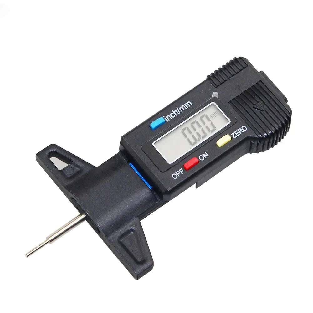 Digital Tyre Depth Gauge 0-25.4mm/0.01 Electronic LCD Tire Depth Tester Gauges Measuring Instrument Tool For Motorcycle Car