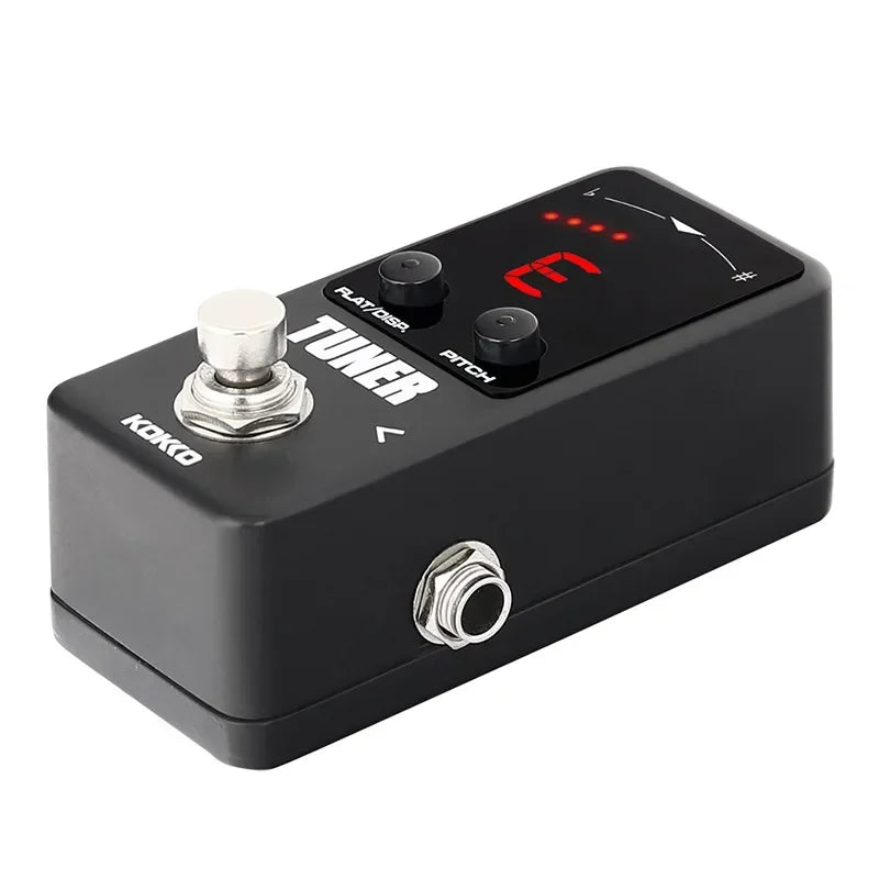 KOKKO Tuner Mini Electric Guitar Tuner Effect Pedal with LED Display True Bypass Guitar Effects Pedal Instrument Accessories
