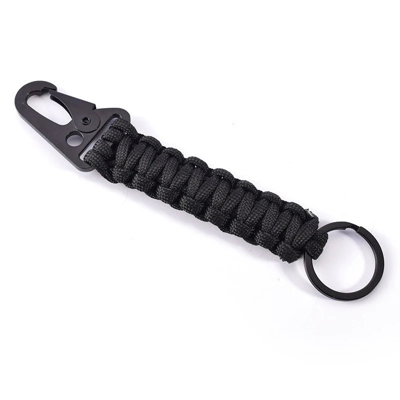Outdoor Paracord Rope Keychain EDC Survival Kit Cord Lanyard Military Emergency Key Chain For Hiking Camping 5 Colors Wholesale