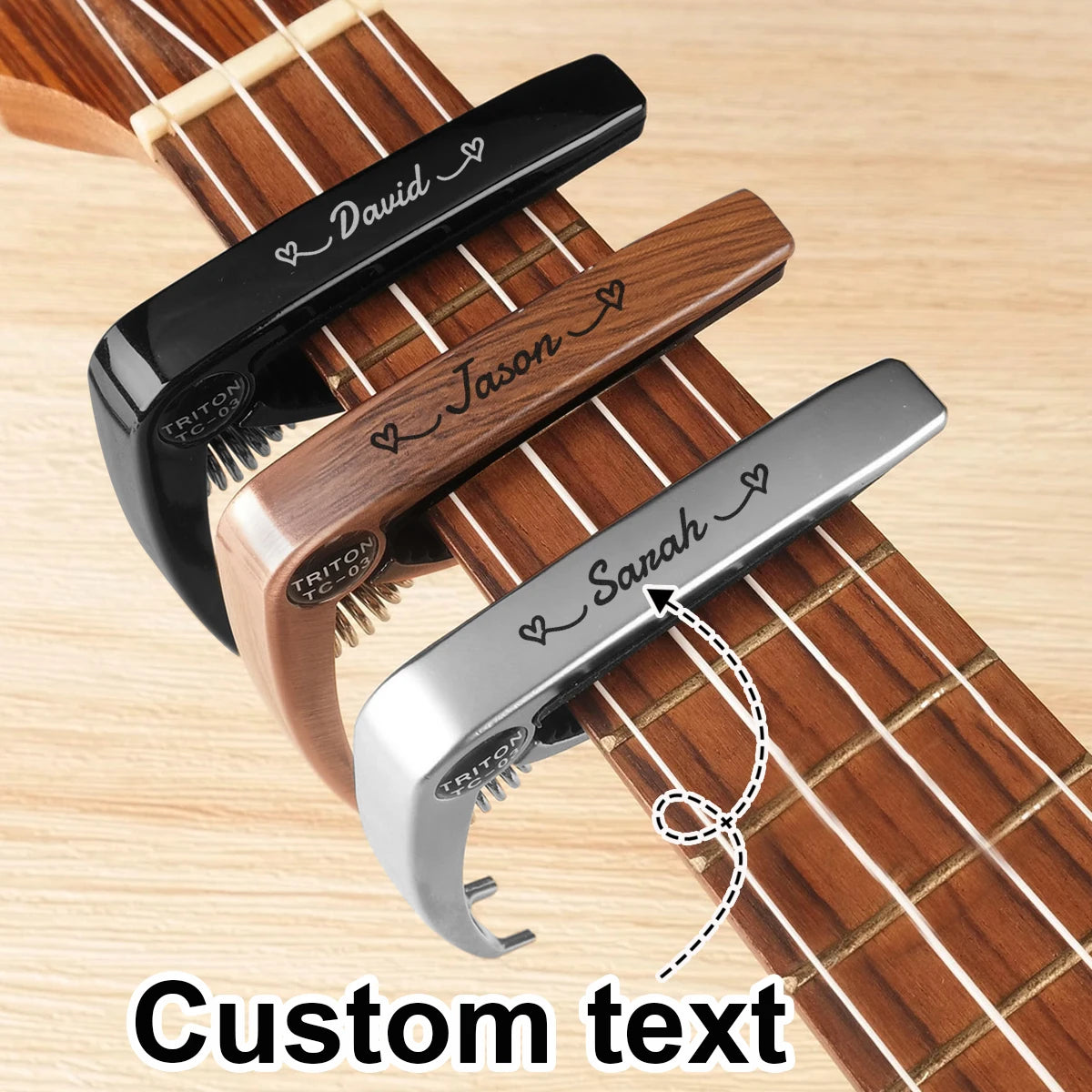Custom Engraving Name Guitar Capo, Personalized Capo For Electric Guitar, Customized Engraved Capo