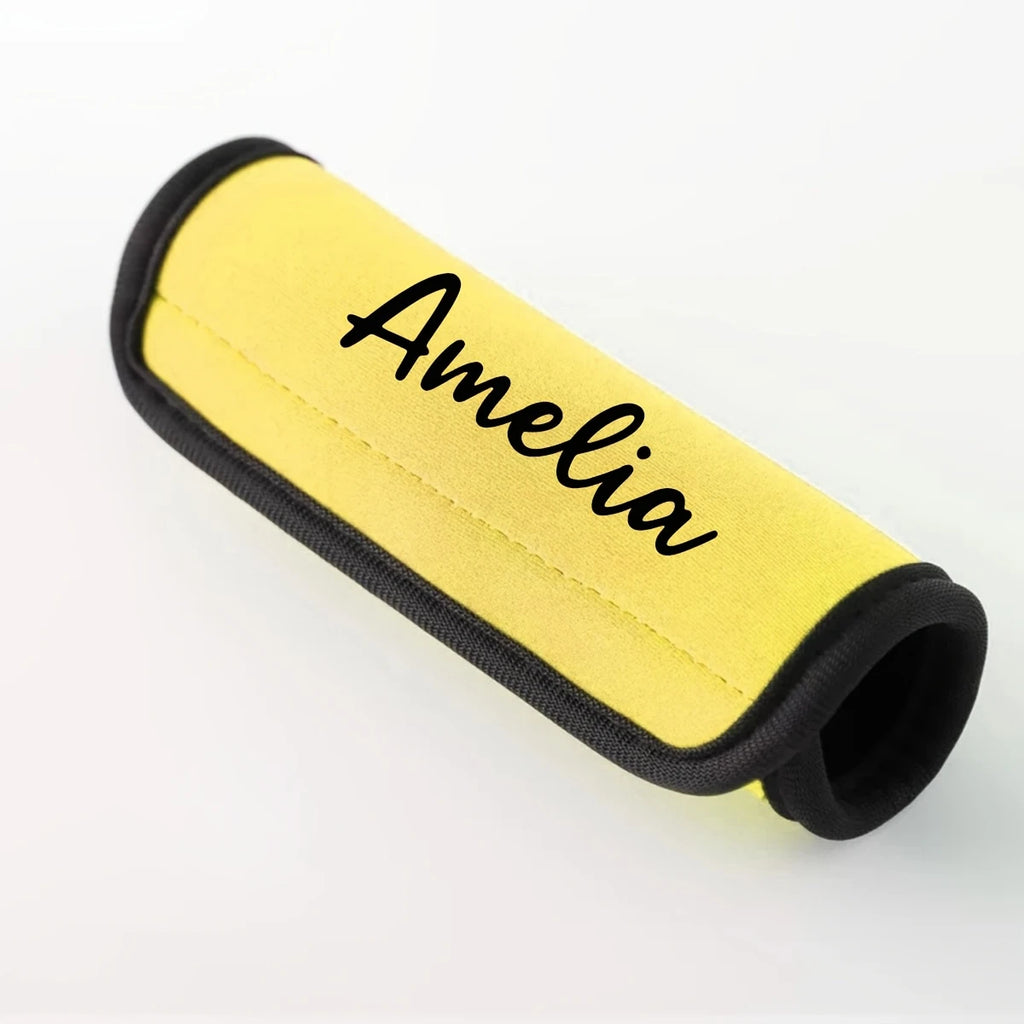 Custom Name Luggage Handle Cover, Custom Luggage Handle Cover with Text, Custom Luggage Wrap, Mother's Day Gift, Easter Gift