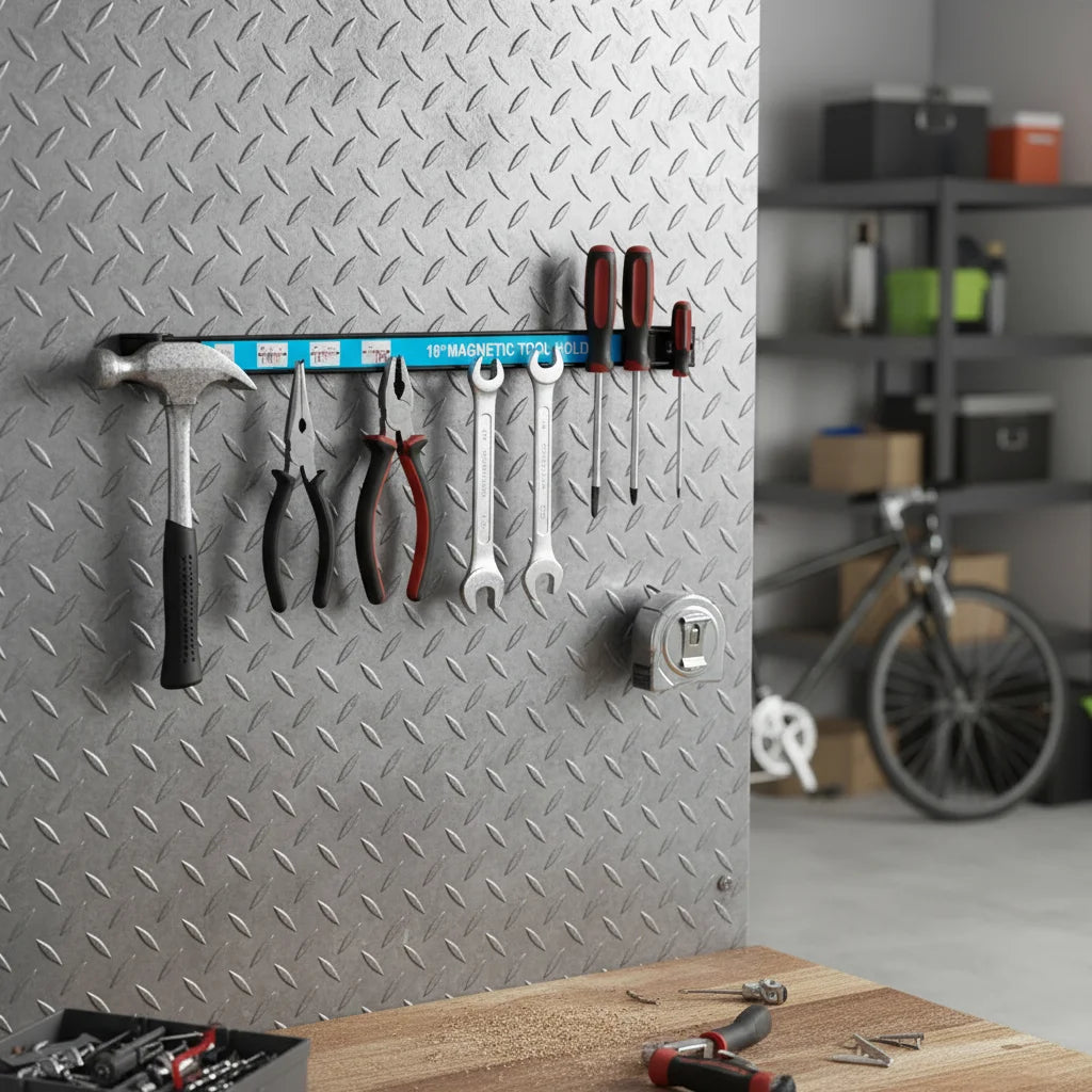 Magnetic Tool Holder 12/18 Inches Strong Magnetic Strip For Metal Tools Garage Workshop Storage Organizer With Mounting Hardware