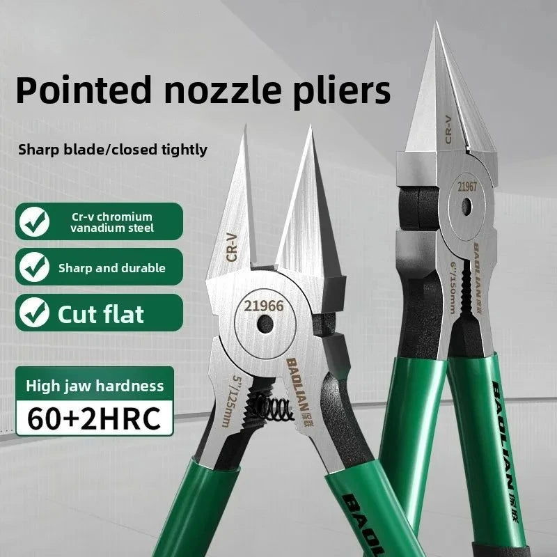 Industrial Grade Electrician Small Diagonal Pliers 5/6/8-Inch Sharp Side Mouth High Hardness Manual Tool for Plumbers And Electr