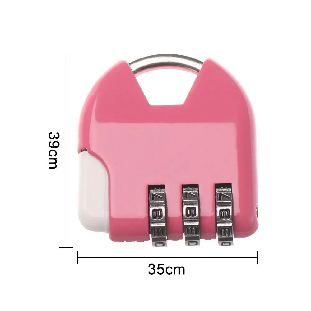 3 Digit Dial Password Lock Luggage Travel Suitcase Locker Case Supply Combination Code Padlock Security Tool Diary Protector