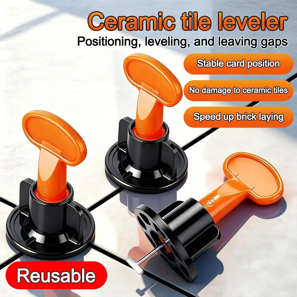 50Pcs Reusable Floor Tile Leveling System Clips Spacers Adjustable Thickened Floor Gap Clips Tile Spacers