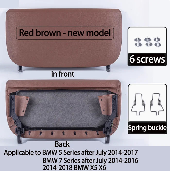 Leather Car Seat Backrest Panel Storage Pocket Cover For BMW 5 7 Series 5GT F10 F11 F01 F02 F07 2008-2017