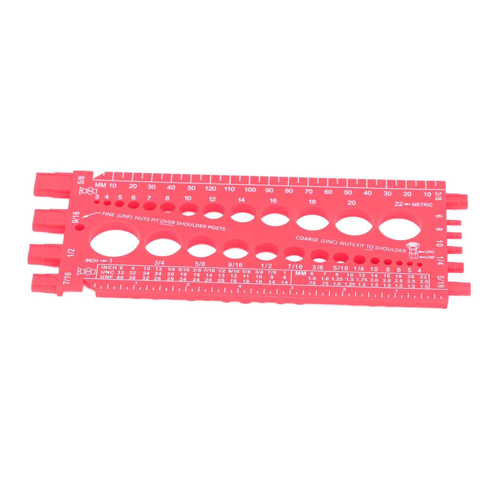 Nut Bolt Screw Gauge Multi Functional Inch Metric Quick Identification Nut Bolt Thread Checker Protable Thread Measuring Tool