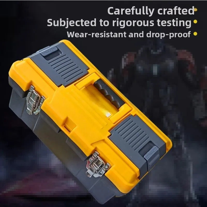 Multi functional two-layer toolbox, storage hardware, car repair tools, three sizes to choose from, wear-resistant and anti drop