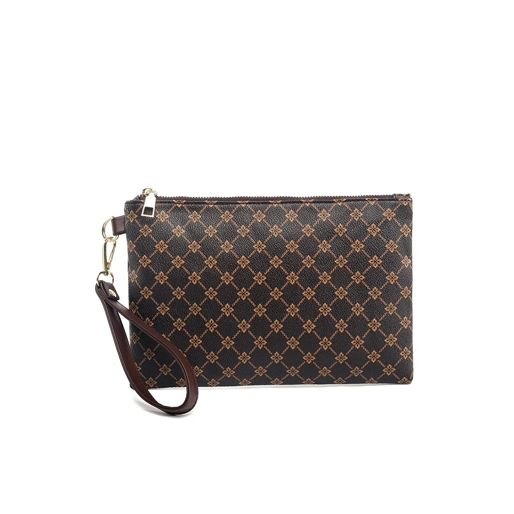 Simple and fashionable European and American printed mobile phone bag women's hand-held portable wallet home storage bag