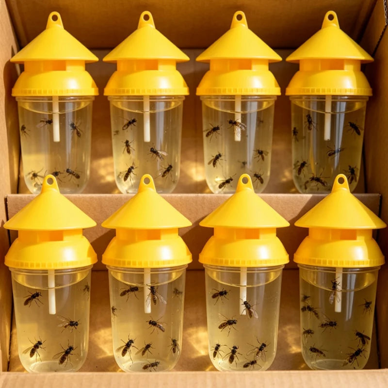 2/20x Fruit Fly Trapper with Attractant Hanging Fly Traps Bottles Non-Toxic Reusable Catcher Multipurpose Kitchen Yard Pest Tool