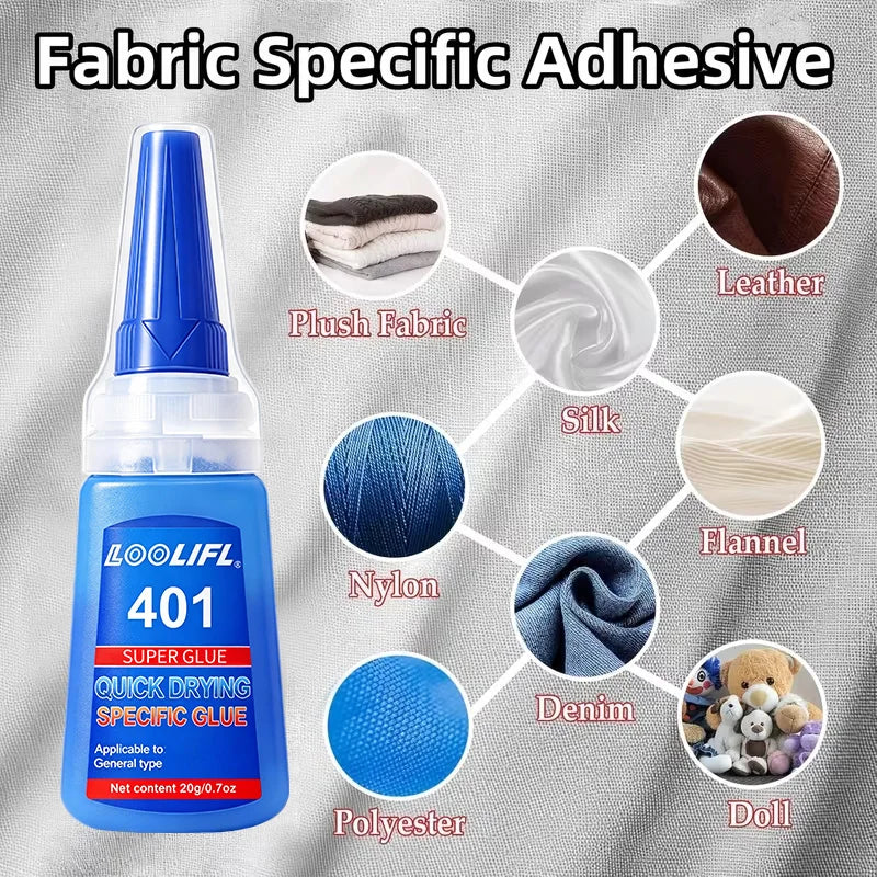 401 Universal Strong Instant Adhesive, Fast Curing in 10 Seconds, Suitable for Materials Such as Metal, Plastic, Leather, Ceramics, Glass, Strong Adhesive, Traceless Repair, Super Fast-Drying Glue, Welding Aid, Electrode Weld