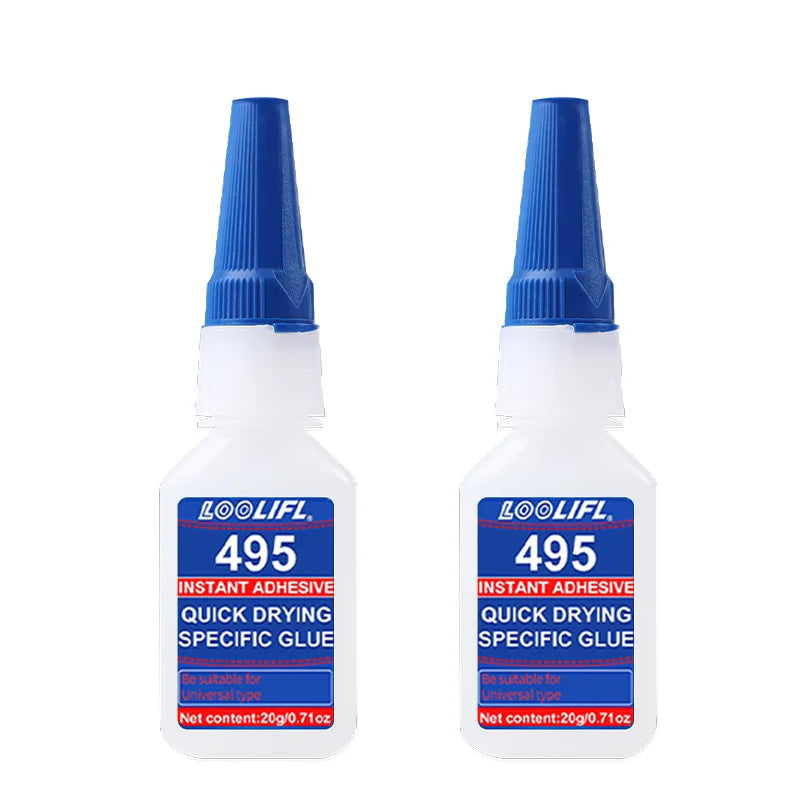 1-5pcs, LOOLIFL, 20g upgraded version 495, super glue, industrial strength, metal strong adhesive, transparent, stable,