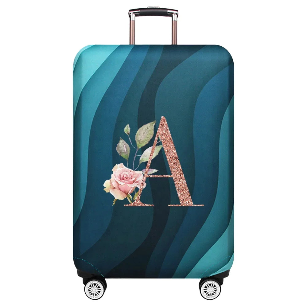 Luggage Covers 18-32inch Protector Travel Luggage Suitcase Protective Cover Stretch Dust Covers Print Rose Gold Letter Series