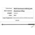 Aluminum Alloy Hiking Stick Foldable Extendable Self-defense Hiking Stick Lightweight Multifunctional Camping Outdoor Tools